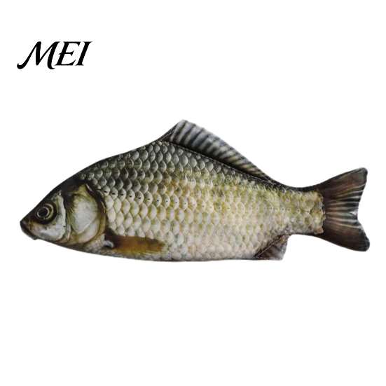 Funny Pencil Case Realistic Crucian Carp Case, 3D Bionic Fish Shape Stationery Pouch Pouch, Large Capacity Zippered Organizer, for Students And Office
