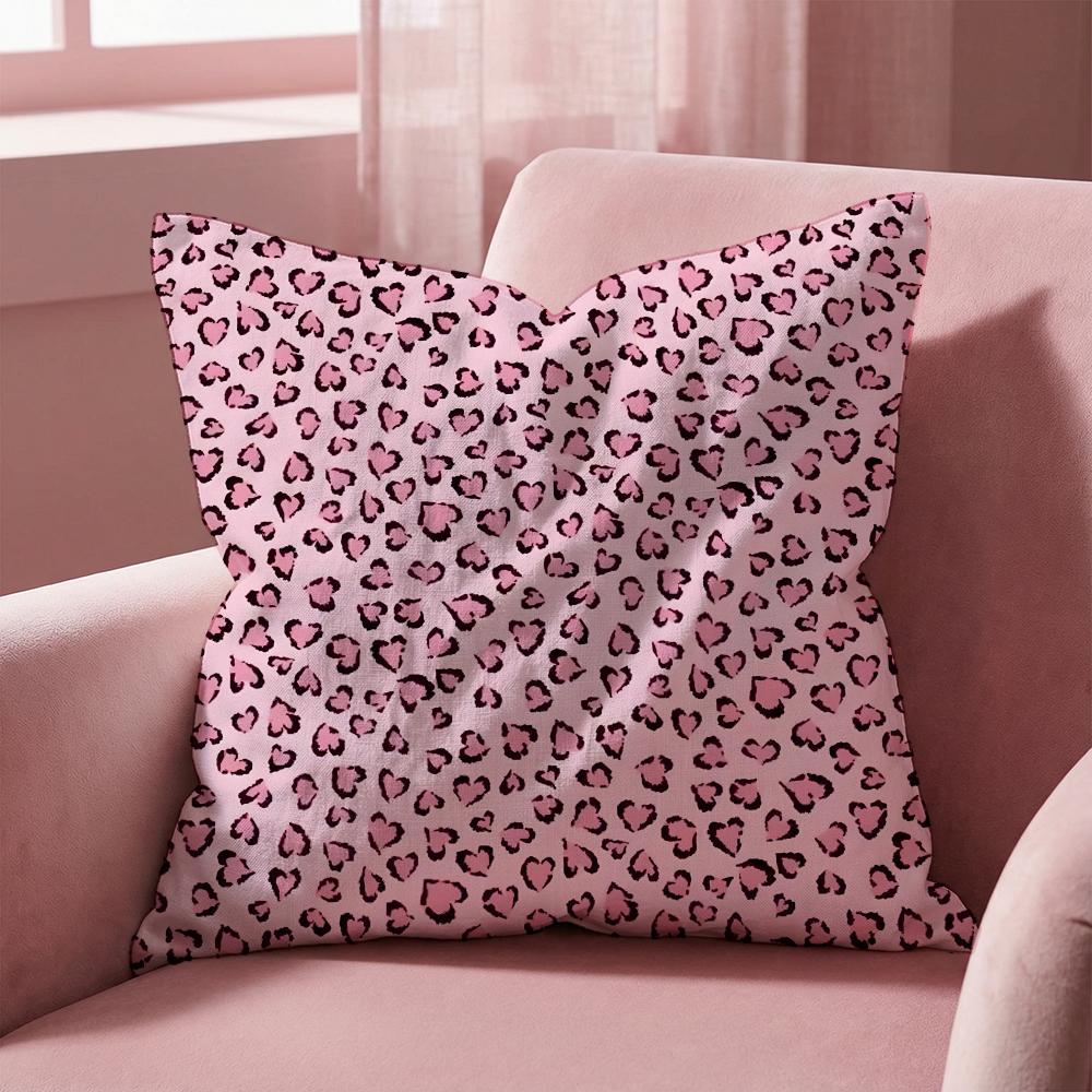 Leopard print pattern Cushion Cover MultiScene Pillow Cover for Home Car Reversible Soft Durable for Daily Use