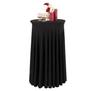 Tablecloth Cover With Skirting, Valves For Cocktail Bar Table 80 Cm Black