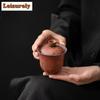 130ml Kiln Change Red Old Rock Mud Gaiwan Retro Tea Tureen Tea Bowl With Lid Kit Tea Maker Cover Bowl Kung Fu Tea Set Decoration