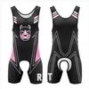 Dog Head Hooded Bodysuit With Cutouts Wrestling Gym Weightlifting Uniform Men Women