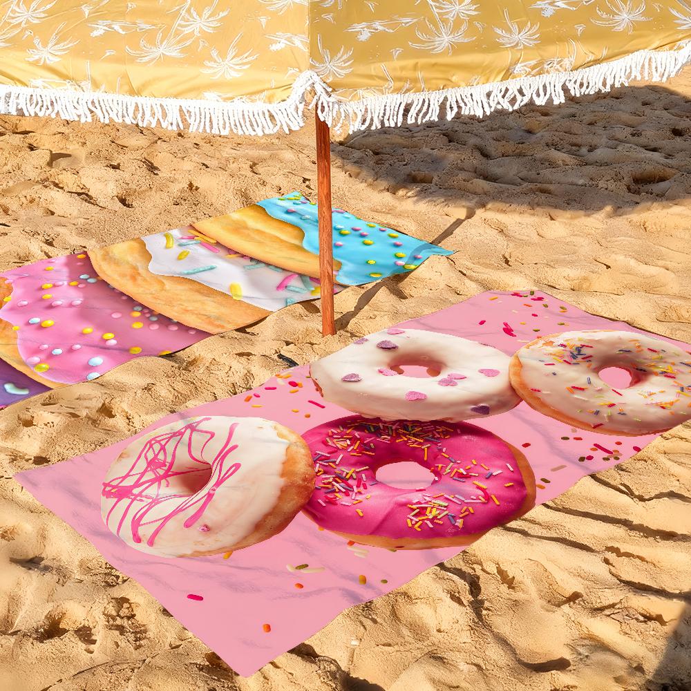 Pink Donut Towel Quick Drying Beach Towels Are Suitable For Swimming Pools Camping Yoga And The Gym