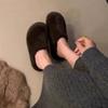 Warm Foreign Gas Non-slip Plush Slippers Women's Outer Wear 2025 Autumn and Winter New Niche Design Cotton Drag Tide