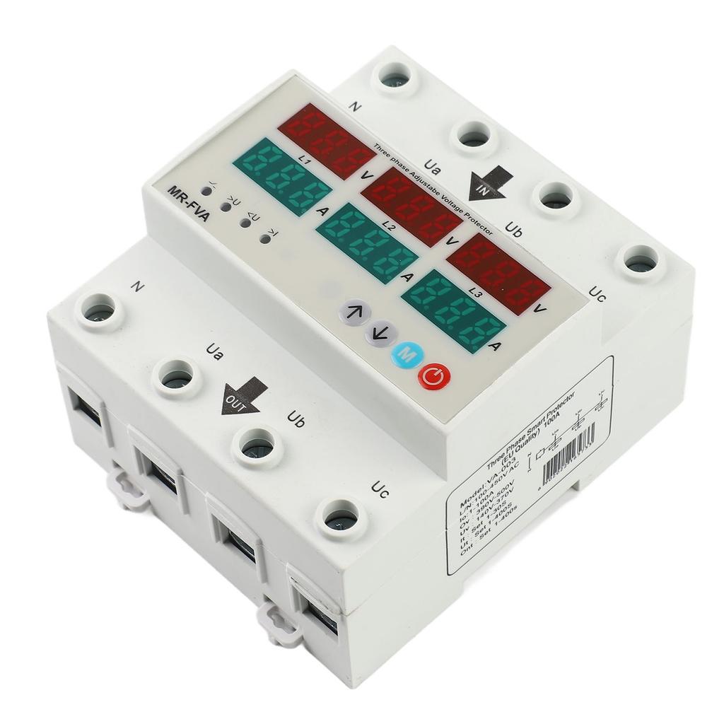 3-фазный регулируемый предохранитель напряжения 220 В с самовозвратом для защиты от повышенного и пониженного напряжения для бытовых нужд