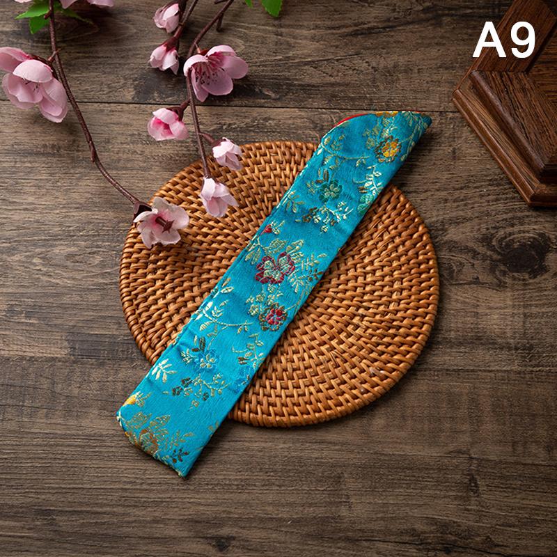 Новый чехол для ручного веера в китайском стиле, вышитые цветы, портативный складной чехол для веера, пылезащитный защитный чехол, украшение для дома