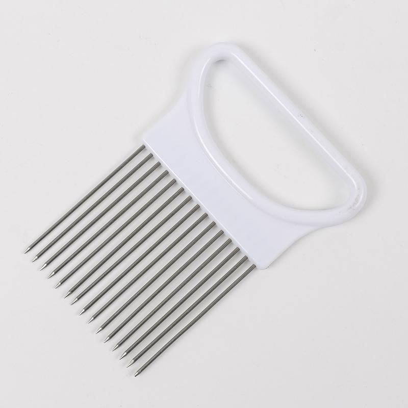 Handy Stainless Steel Onion Holder Creative Kitchen Tool Vegetable Potato Slicing Kitchen Gadget Meat Cutting Needle