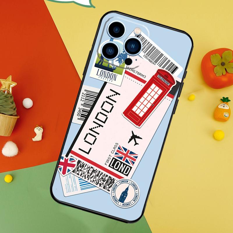Кейс для iPhone 15 16 11 13 12 14 Pro Max Mini X XR XS 7 8 Plus в виде посадочного талона на рейс в Токио, Задняя крышка
