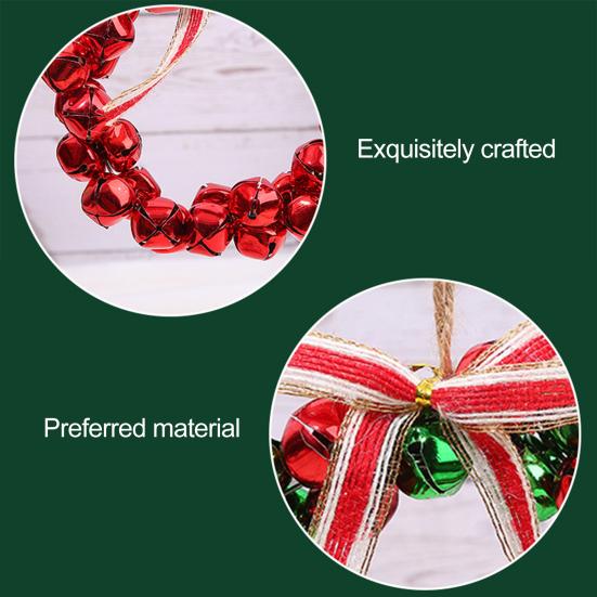 Колокольчики Венок Украшения Маленькие 8 Дюймов Рождественские Четкий Звук Колокольчики