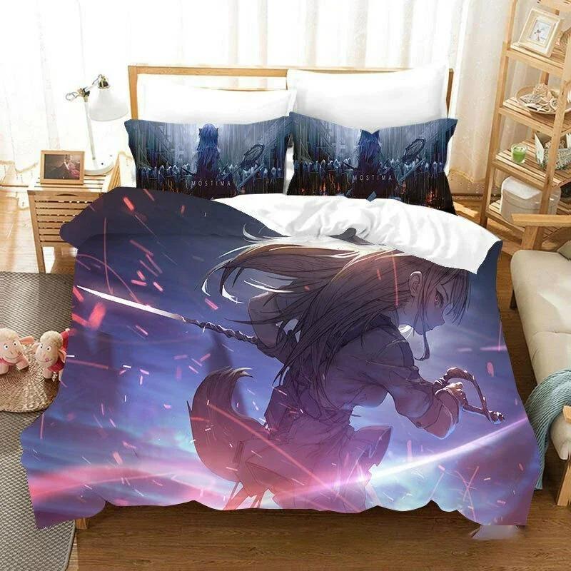Comforter 3D Printed Arknights Bedding Set Game Double Twin Full Queen King Adult Kids Bedclothes