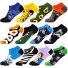 Springtime Fashion Colorful Cotton Mens Socks Harajuku Stripe Art Oil Painting Animal Print Funny Happy Ankle Socks