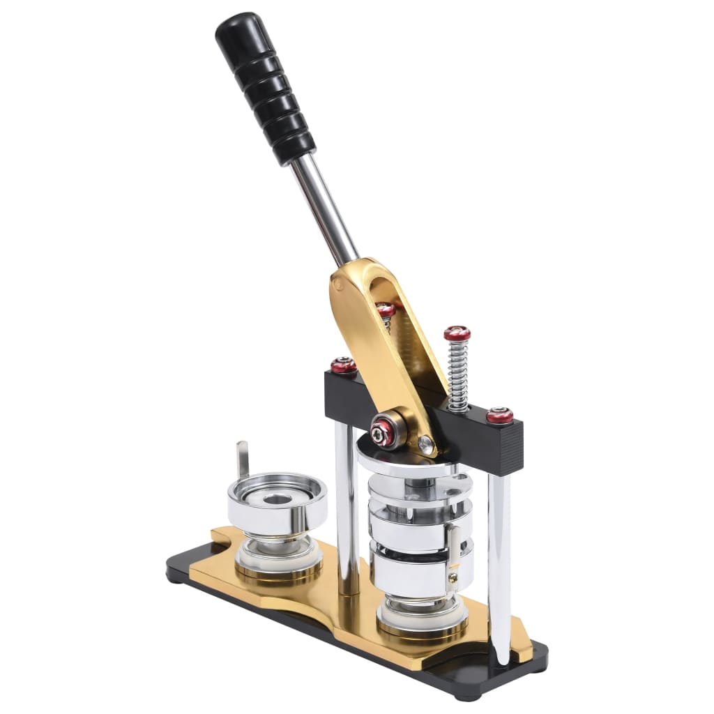 Button Maker Machine with Circular Cutter and Rotating Die Punch 25 mm