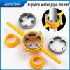 6-Piece Tap & Thread Set for Plastic Pipes: 1/2", 3/4", 1" Threading Tool with Wrench