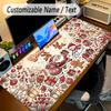 Christmas Theme Personalized Mouse Pad Custom Name Text Non Slip Desk Pad For Laptop Office Desktop