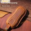 AABKR1 Leather Car Key Case Cover For Porsche Macan 911 Panamera Cayenne 2018 Replacement Boxster 986 987 981 Remote Fob Shell Keychain