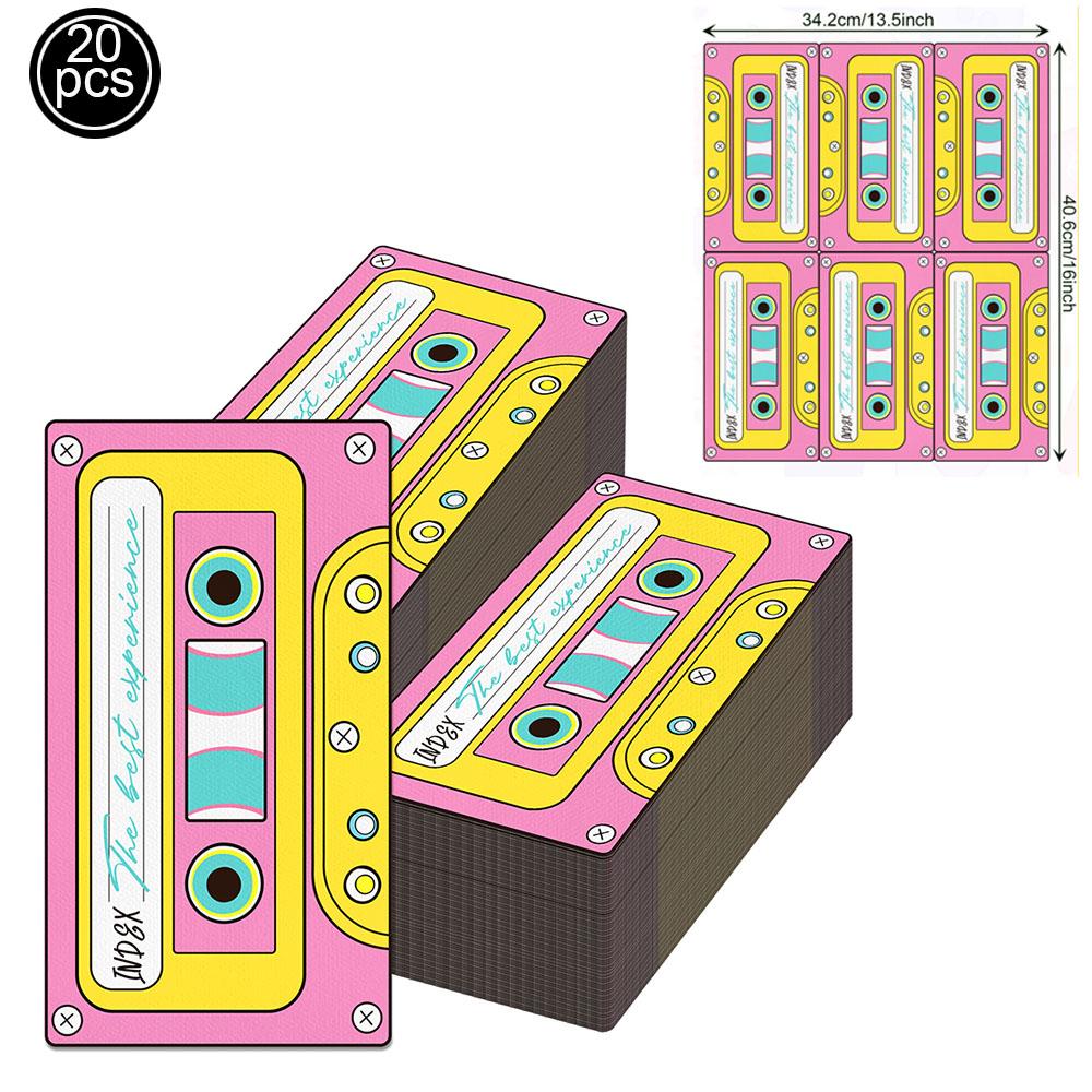 Cassette Tape Party Banners 80s 90s Vintage Radio Decorations Large Foil Balloon Adult Birthday Party Supplies Decor Background 5
