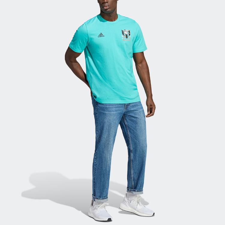Adidas Футболка с изображением иконы Месси, мужская, светло-мятно-зеленая HY8704