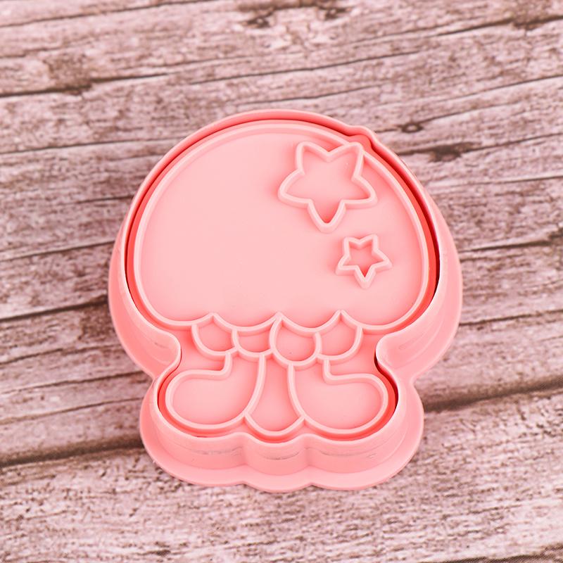 6 шт./компл. формочки для печенья в виде ракушки русалки и морского конька, пластиковые формы для помадки, мультяшные формочки для печенья, инструменты для украшения