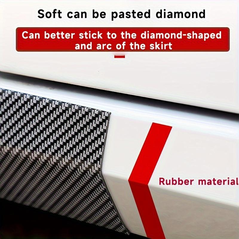 3x100см Универсальные боковые юбки с рисунком под карбон Защита кромок боковых юбок от царапин для автомобиля