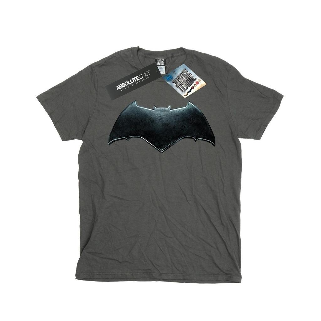 DC Comics Womens/Ladies Justice League Movie Batman Emblem Cotton Boyfriend T-Shirt