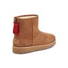 UGG Классические мини-сапоги из овчины с теплым запахом, модные короткие зимние сапоги, женские сапоги каштанового цвета 1122671-CHE