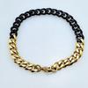 Новый браслет-амулет из нержавеющей стали 316L двойного золотого и черного цвета в стиле хип-хоп