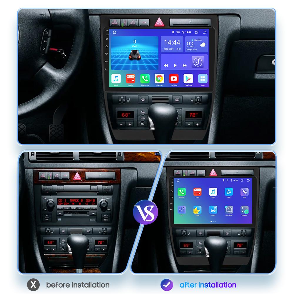 Hizpo 4G+WIFI 2 Din Android Авто Радио для A6 C5 1997 - 2004 S6 RS6 Carplay Автомобильный Мультимедиа GPS 2din Авторадио Навигация GPS Головное Устройство Автоаудио Видео