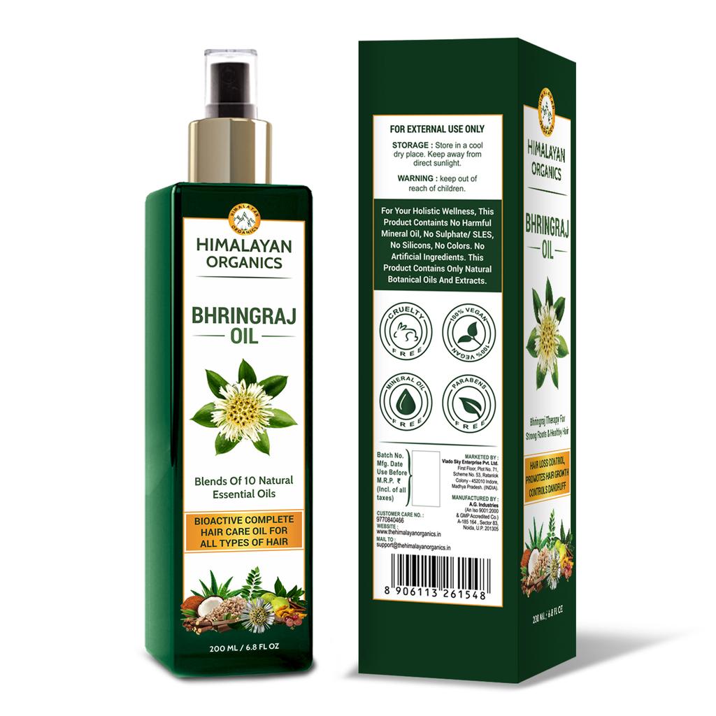 Брингарадж: масло для укрепления и роста волос (200 мл), Bhringraj Oil,  Himalayan Organics