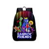 Rainbow Friends Color Anime Cartoon Print School Backpack For Boys Girls And