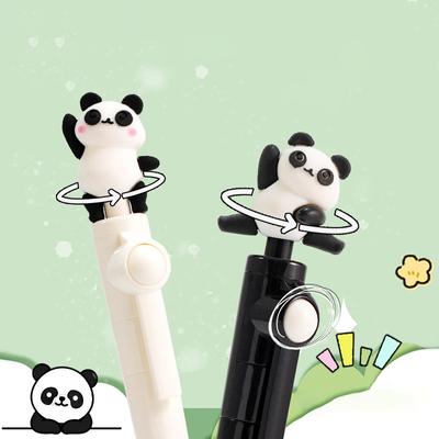Шариковая ручка Kawaii Panda Креативные вращающиеся гелевые ручки Милые письменные принадлежности Школьные канцелярские принадлежности Подарки для студентов