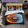 West Ham United Football 3 Piece Bedding Set Soft Duvet Cover Set with Pillowcases Printed Bedroom Decor Set for Home