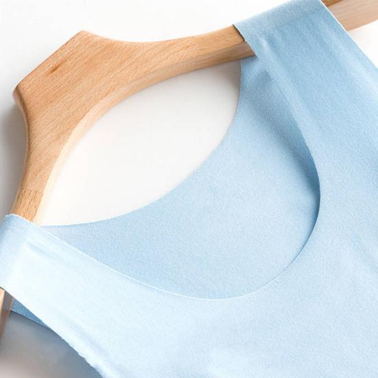 Женский жилет, топы со льдом, пуловеры без рукавов, шелковые бесшовные топы с круглым вырезом, приталенный однотонный цвет
