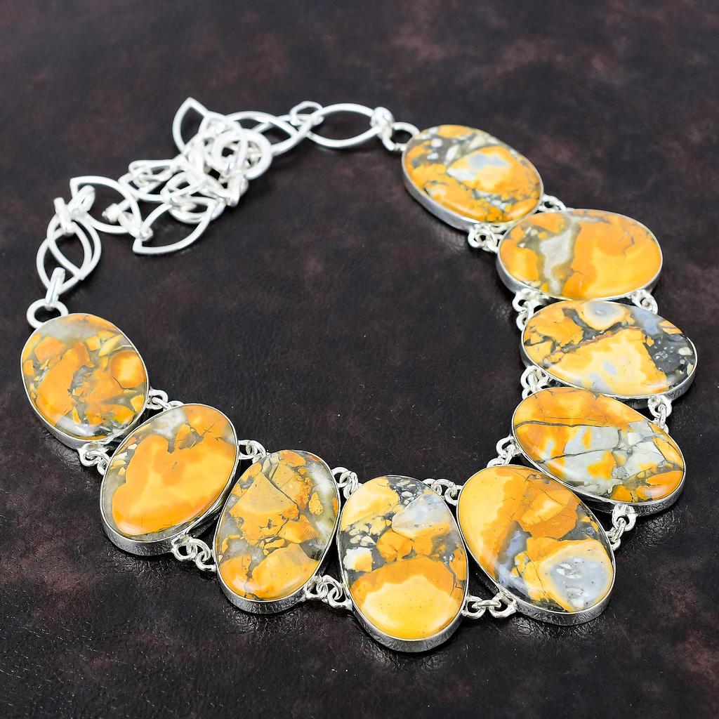 Ожерелье из яшмы Малигано Ожерелье с драгоценными камнями Ожерелье из стерлингового серебра 925 пробы Регулируемое ожерелье-цепочка Ожерелье ручной работы Серебряные украшения для подарка