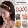 3-Pack Foldable Women's Headbands: Portable & Retractable for Washing Face or Travel