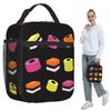 Сладости Licorice Allsorts Изолированная Сумка-ланчбокс для Детей Школьный Термосумка Термоконтейнер для Еды Сумка-шоппер Портативные Ланч-боксы Контейнер