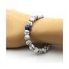 Stones and Minerals. Howlite + Sodalite Beads Bracelet 8 Mm. Made In France.