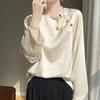 Chinese Style Summer New Chinese Style Shirt Jacquard Satin Cuff Sequins Fashionable Temperament Fashionable Shirt Women