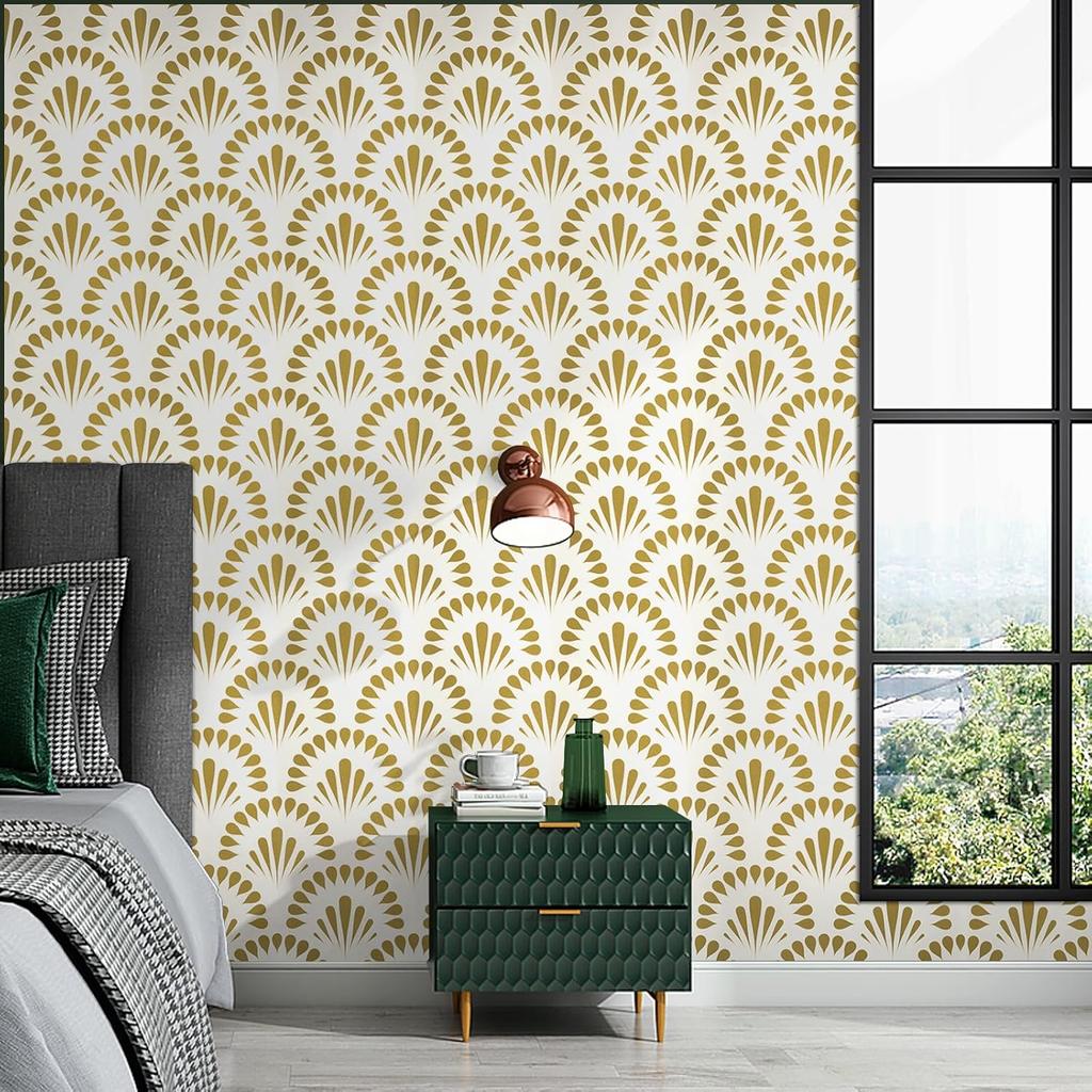 Черно-белые современные обои Декоративные настенные Съемные Самоклеящиеся Лепестковый узор Геометрическая Контактная бумага ПВХ наклейка