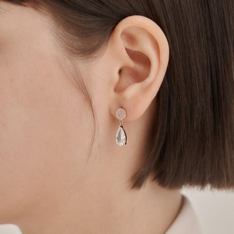 ELLE Jewelry 14K GF Water Drop Cubic Drop Earrings ELGPEE566