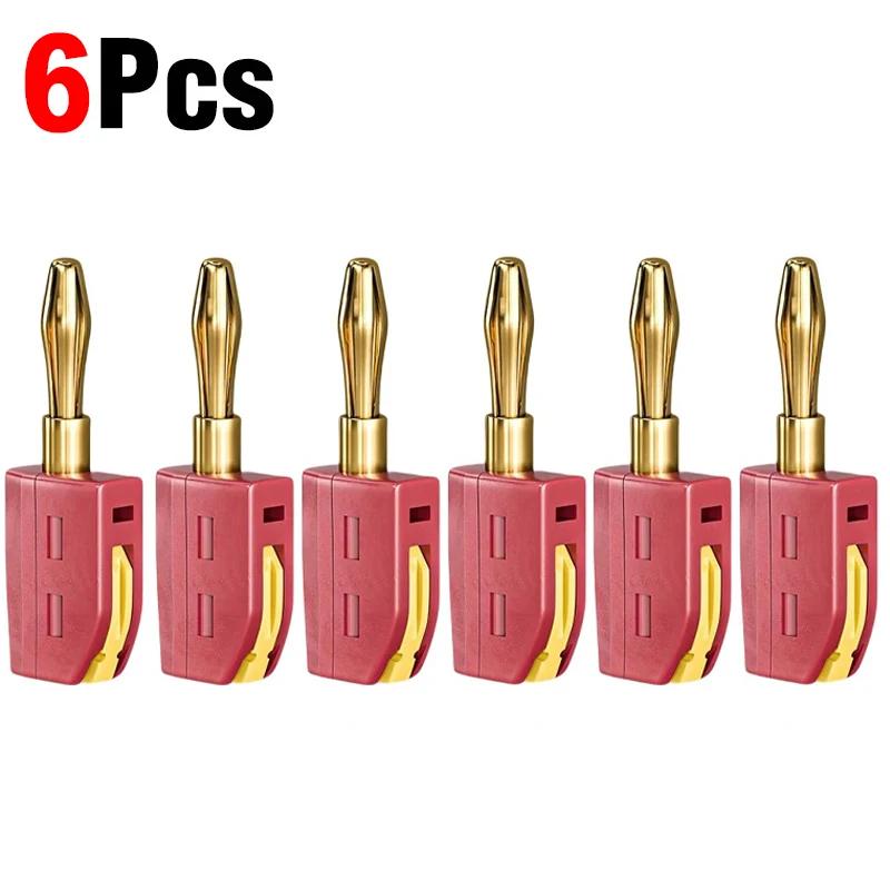 Portable 32A 4mm Banana Plug Solderless Quick Connect High Current Gold-Plated Banana Connectors Audio Copper Speakers Amplifier