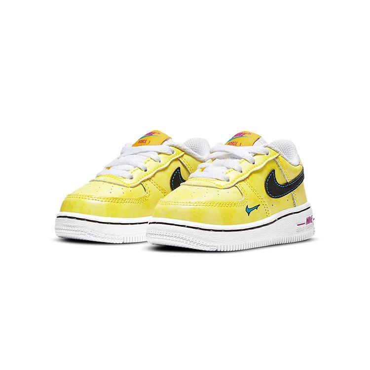 Nike Детские кроссовки Air Force 1 LV8 3 TD Peace, Love и Basketball Желтый Speed-Yellow Laser-Blue DC7322-700