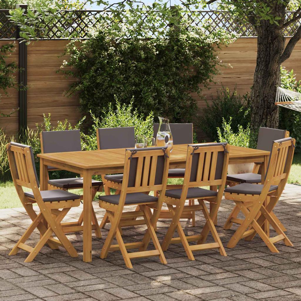 Outdoor Bistro Chairs with Cushions 8 pcs Dark Grey 38 x 46 x 85 cm