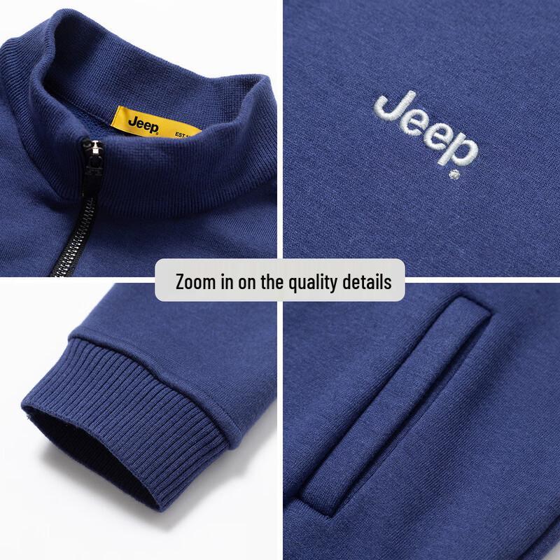 JEEP Men's Warm Stand Collar Knitted Cardigan