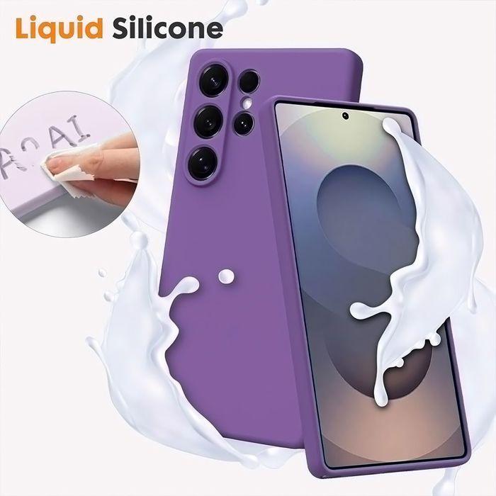 Coque Silicone - BOOLING - pour Samsung Galaxy S26 Ultra - Anti-Rayures Antichoc - 2 Vitres - Violet Foncé