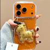 3D Чехол для телефона с капельным клеем для Apple 17PROMAX, Тренд от интернет-знаменитости, Бренд, Полная защита, Большое отверстие, Женский чехол с капельным клеем в год Лошади