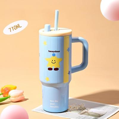 Новая высокоценная гигантская чашка для воды ton ton для девочек, термокружка большой вместимости, термокружка с соломинкой из нержавеющей стали