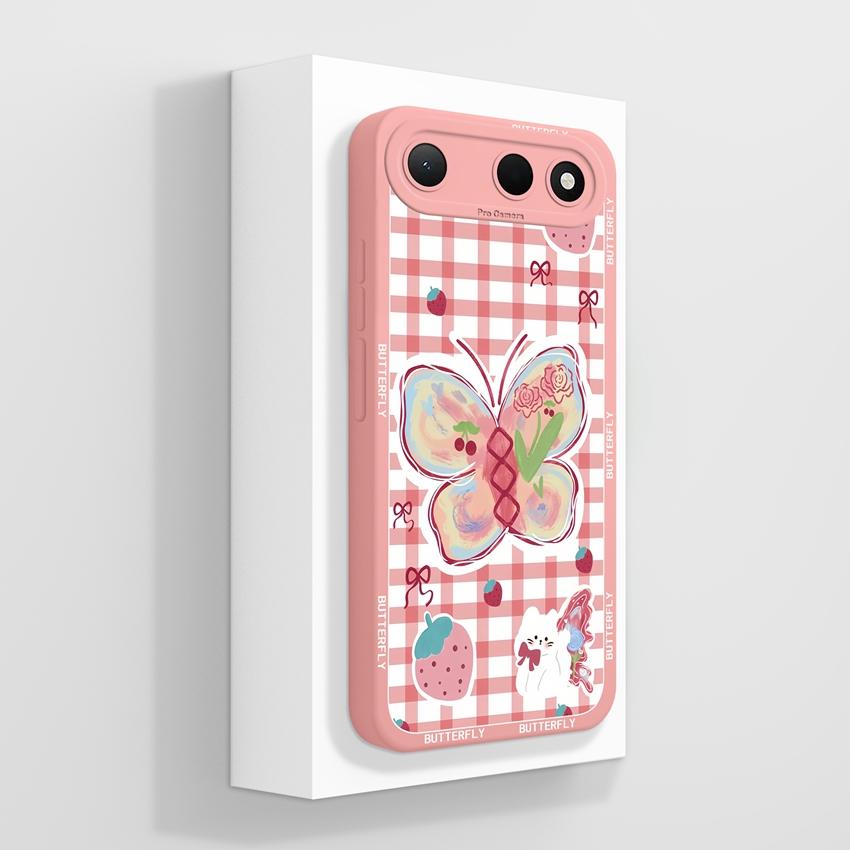 For Tecno Spark 50 40 30 Pro 40C 30C Spark GO 3 2 2S 1 1S GO 2024 5G Phone Case Lovely Strawberry Rabbit Soft Smooth Liquid Silicone Lightweight Shell