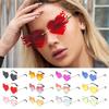 Rimless Fire Heart Shaped Sunglasses Costume Accessories Party Favor Eyewear for Women & Men