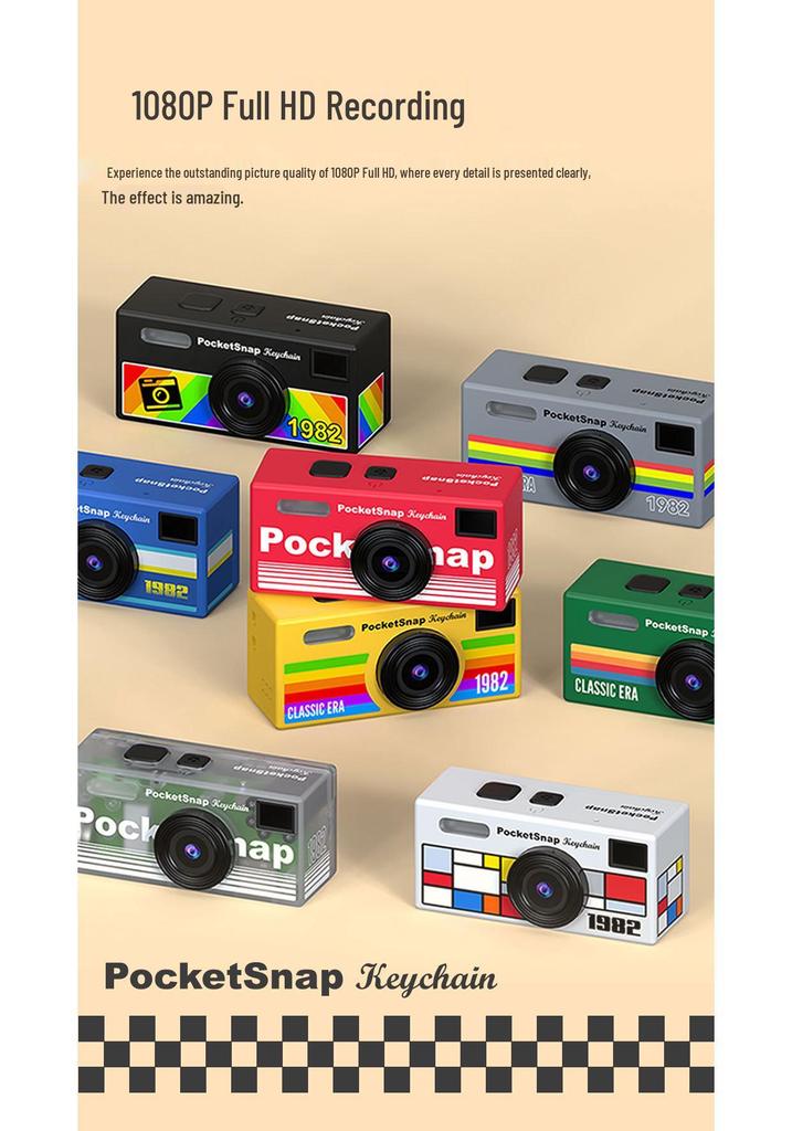 Retro HD Pixel CCD Portable Mirrorless Thumb-Operated Camera for Students and Travel