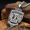 Мужское ожерелье с подвеской из нержавеющей стали, персонализированная винтажная подвеска в виде орла и щита