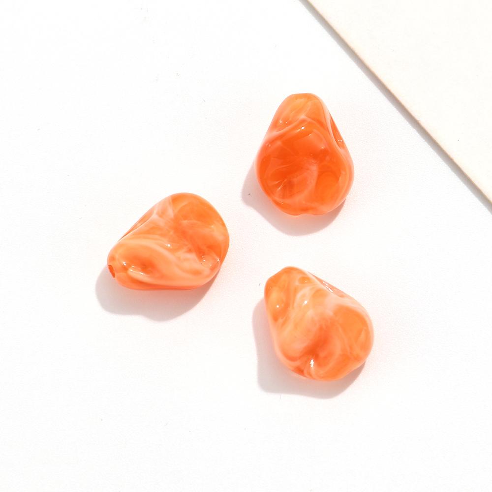 20pcs Mixed Color Irregular Acrylic Beads Marble Swirl Loose Beads DIY Jewelry Making Bracelet Necklace Accessories